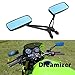 DREAMIZER 8mm 10mm Motocicleta Espejo Retrovisor Rectangular, Estilo Retro Espejo Lateral de Moto Reemplazo para Street Bikes Sport Bikes Chopper Cruiser Scooter