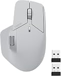 RAPOO MT760 Wireless Bluetooth Mouse - Bluetooth 5.0/2.4GHz Multi-Mode Connection Multi-Device Computer Mouse, M+ Cross Computer Technology, 11 Programmable Buttons, 90 Days Battery Life, Gray