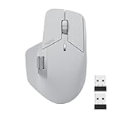 MT760 Multi-Device Wireless Mouse, Bluetooth 5.0 and 2.4G Multi-Mode Connection, Up to 4 Devices, 11 Programmable Buttons, 4K DPI, 90 Days Battery Life, PC, Light Grey