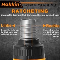 Hakkin T-Griff 1/4-Zoll Bit-Ratschenschraubendreher mit verstellbarer Verlängerung Ratsche mit hohem Drehmoment,Getriebe mit 18Zähnen,Max. Drehmoment 20 Nm,Magnetischer Bithalte Rutschfestes Material – Ansicht 4