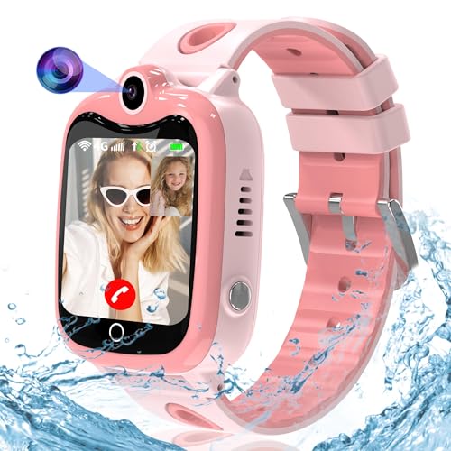 4G Smartwatch Bambini con e Telefono Orologio Videotelefono Chiamate per Ragazzo Ragazza IP68 Impermeabile Cellulare SOS Giochi Voce Chat Sveglia Regalo gps bambino