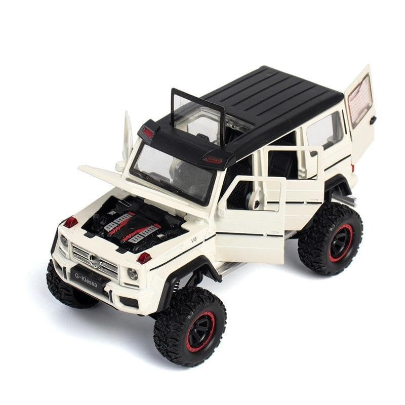 Image of PLUSPOINT Diecast Gwagon Off-Road G-500 Toy Car 1:32 Scale Model,Pull Back Vehicles Alloy Simulation Supercar with Lights and Sound Also for Car Dashboard,Kids,Adult