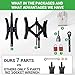 RVPNR Wheel Chock Stabilizer with Rotatable Sides for RV Travel Trailer Tires, for Locking Tandem Wheels When Parked on Uneven Surfaces (2 Packs) with Ratchet and Password Locks，Black