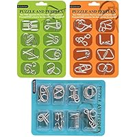 24 PCS Rompecabezas Brain Teaser Puzzle, IQ Entrenamiento Juego