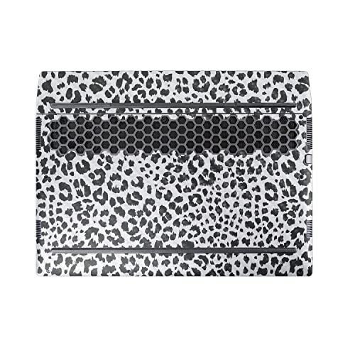 Image of MightySkins Carbon Fiber Skin Compatible with Alienware M17 R5 (2022) Full Wrap Kit - Snow Leopard Print | Protective, Durable Textured Carbon Fiber Finish | Easy to Apply | Made in The USA