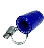 Vista 18 de Tapa de refrigerante de silicona reforzada universal azul de 1/2 "(13 mm) con abrazadera para calentador de derivación Puerto de agua de vacío Kit
