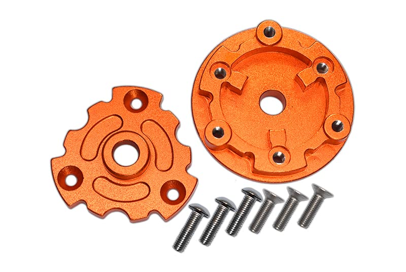 Aluminum Trasmission Cush Drive Housing for Traxxas 1:10 E-Revo 2.0 VXL Brushless 86086-4/1:5 X Maxx 8S Monster Truck 77086-4 - 1 Set Orange