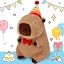 Brown Capybara With Birthday Hat