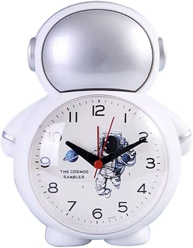 Miniatura 5 de FUFUYO Reloj de mesa de astronauta, reloj despertador brillante para niños, estudiantes, decoración de habitación de niños, relojes de noche, reloj