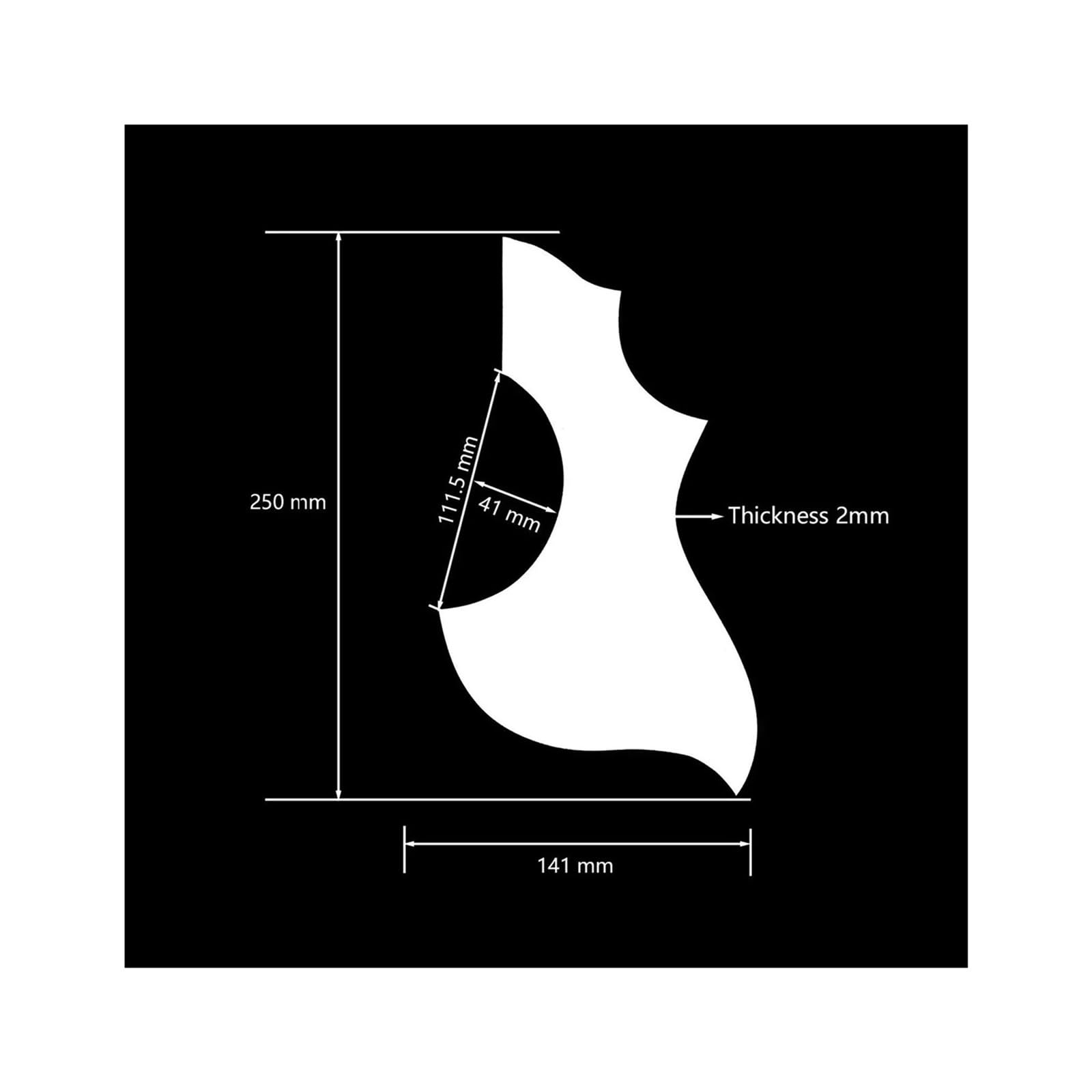 Battipenna Per Chitarra Acustica Per Mancini Spessore 2 Mm Per Chitarra Acustica