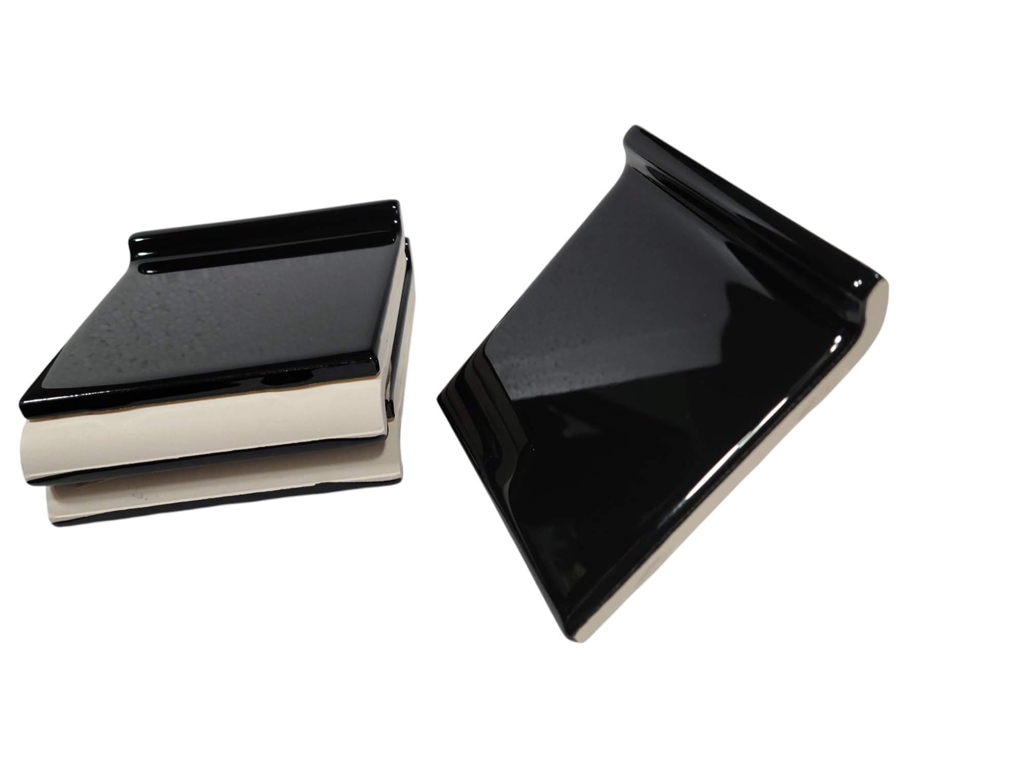 DALTILE Black Ceramic Subway Tile 4.25 in Cove Base Wall Backsplash Vintage Mid Century Modern Retro