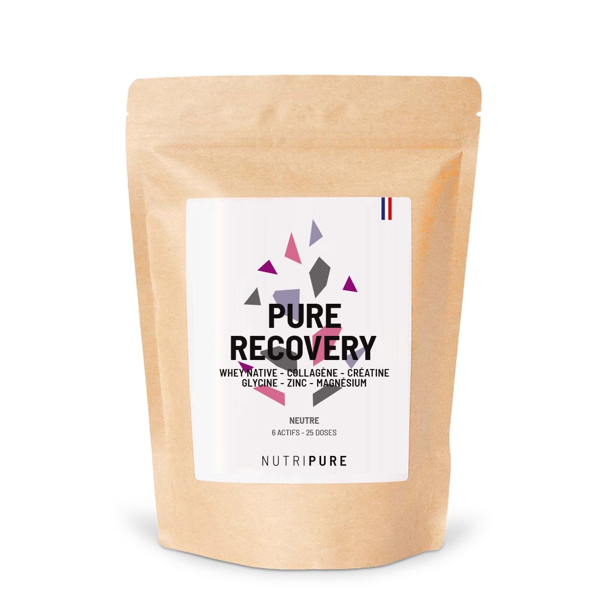Nutripure | Pure Recovery | Complément Alimentaire Musculation tout-en-1 | Optimise la Récupération | Protéine Whey Isolate, BCAA, Collagène, Zinc, Magnesium | 775 gr | Goût Neutre | Made in France