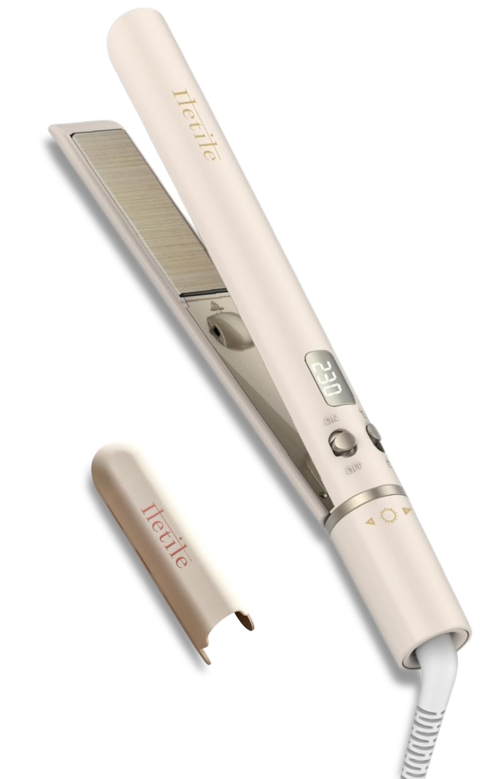 ストレートアイロン ヘアアイロン ストレート マイナスイオン 2way ラテベージュ