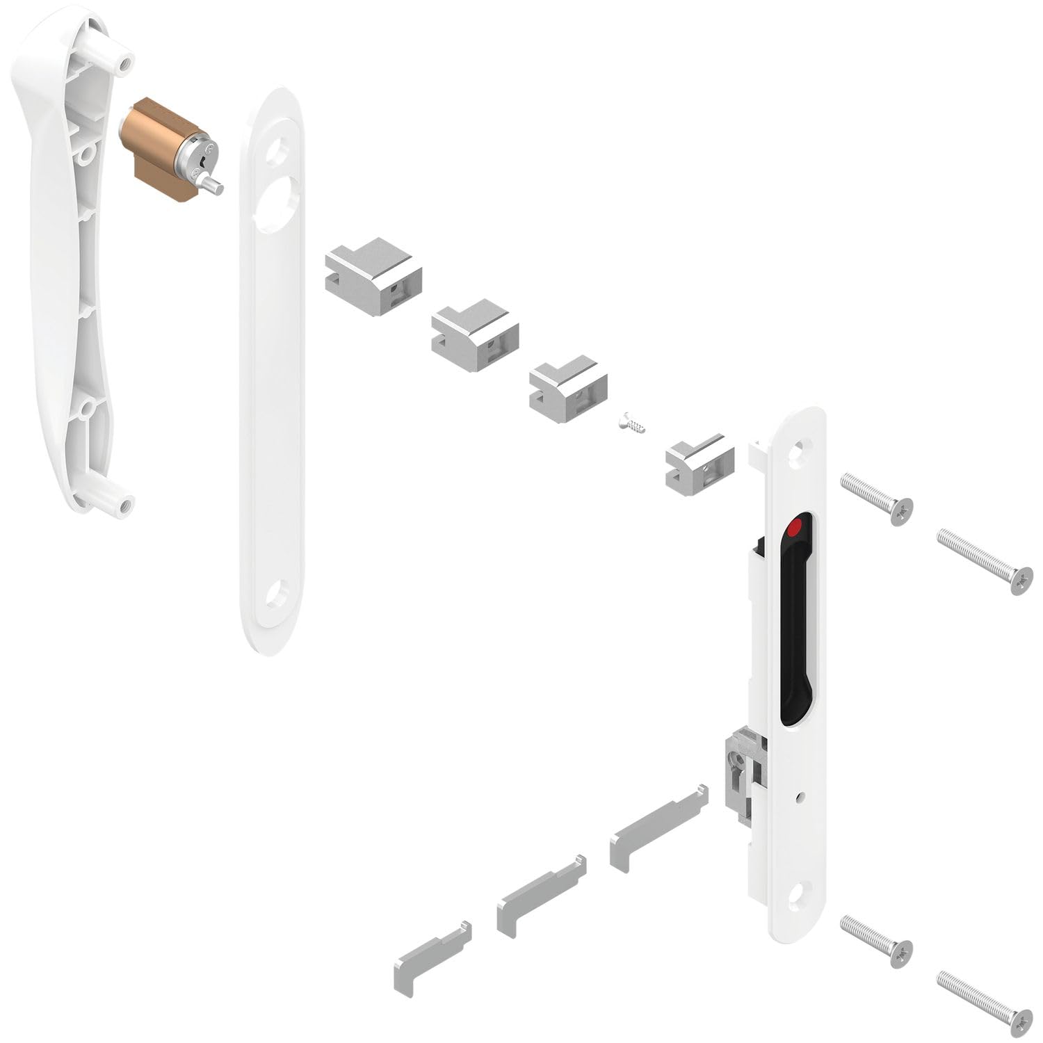 La croisee ds - Ensemble fermeture renovation-poignee de condamnation 8299 - Coloris.Blanc -