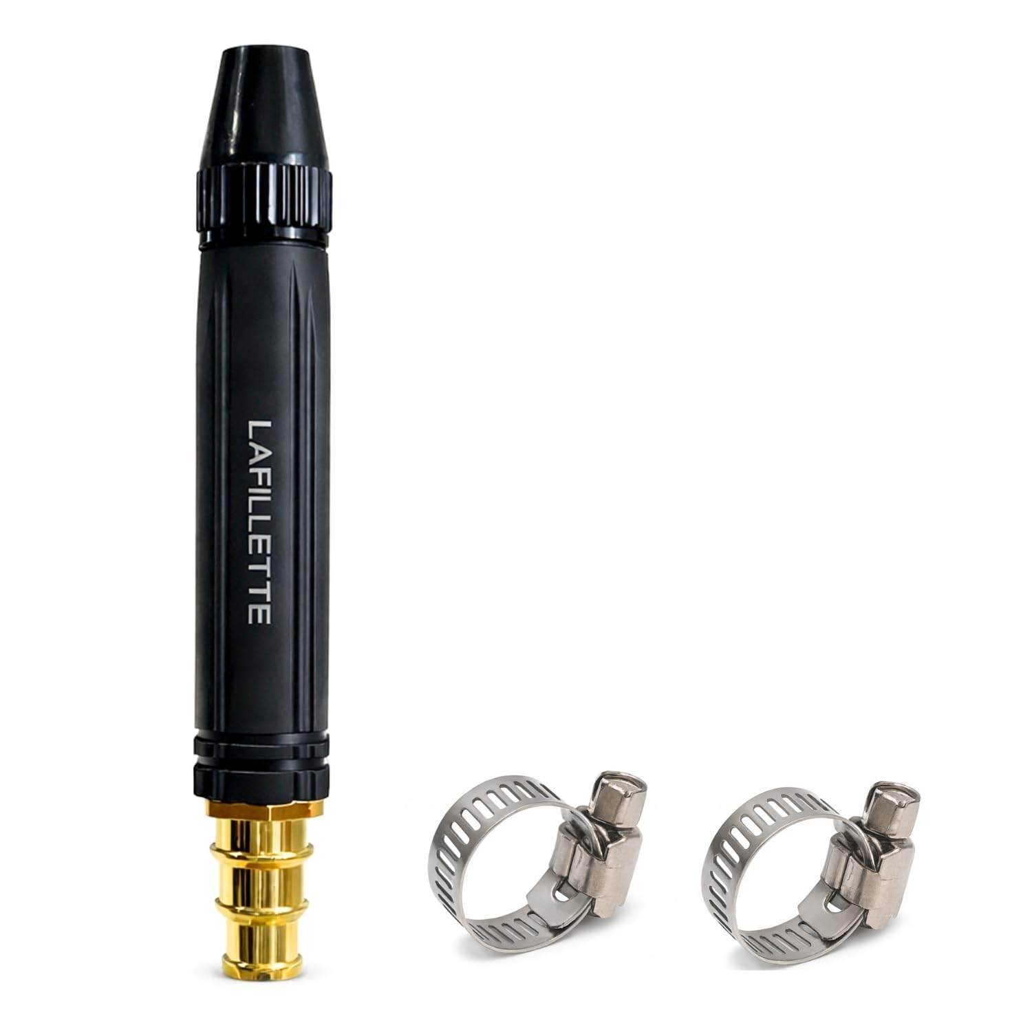 LAFILLETTE Water Hose Spray Nozzle Gun with Brass Connector | High Pressure Hose Pipe Pointer for Car Wash, Gardening & Floor Cleaning | Adjustable Water Flow, Leak-Proof Design (Black)-image-31