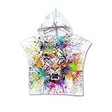 Design Highlights: Dieses Kinderkapuzenhandtuch verwendet ein bemaltes doppelseitige 3D-Digitaldruck-Design, stilvolle personality.Loved von vielen Kindern auf der ganzen Welt!Design ist niedlich und glücklich!Sowohl funktionale als auch dekorative