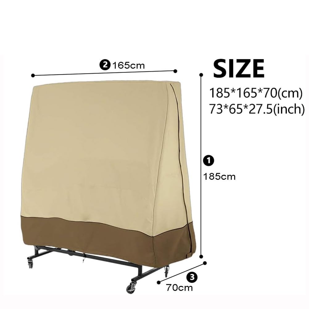 Copertura Tavolo da Ping Pong, Pieghevoli 420D Oxford solare resistente Impermeabile Antipolvere Anti-UV antivento antistrappo protettivo con Cerniera, Per Interno/Esterno