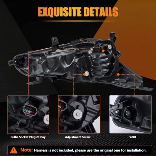 OLDANI LED Projector Headlight Assembly Fit for 2019-2022 Nissan Altima, [LED DRL] Left Driver Side Headlamp with Clear Lens Chrome Housing Amber Reflector, OEM#: 260606CA5B, 1 PC by OLDANI - Used condition - Image 5