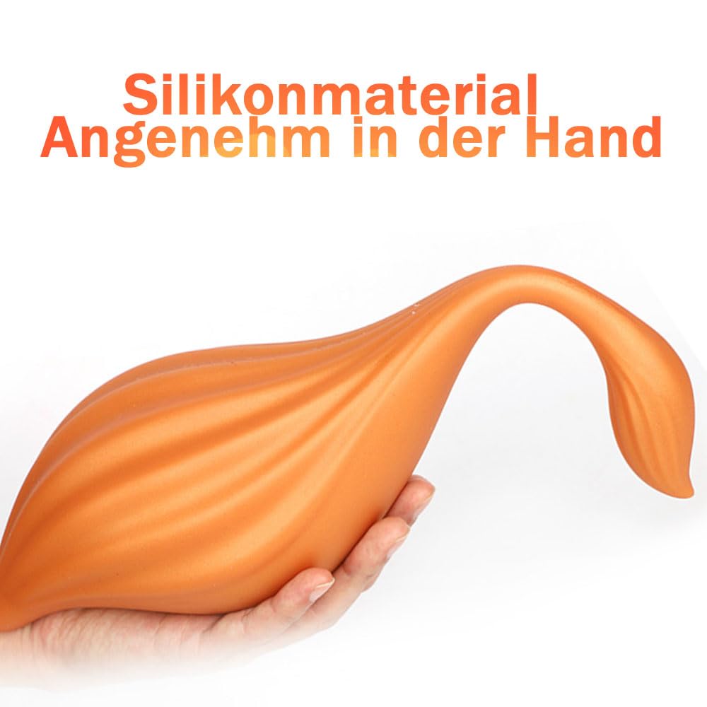 Coda di volpe Plug anale extra large Giocattolo sessuale anale Forma di oliva Plug anale a doppia estremità Masturbatore in silicone morbido Espansore vaginale for uomini e donne(XL)