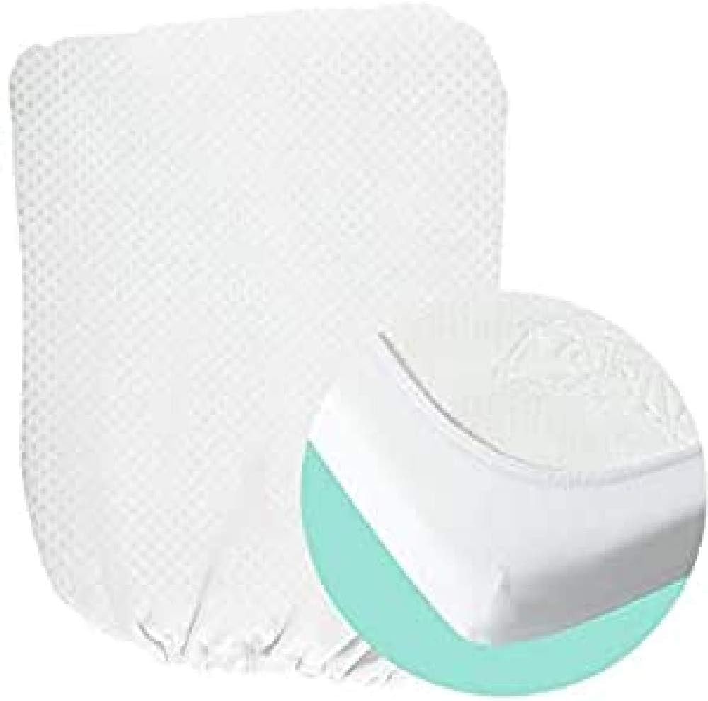 moKee Cot Bed Fitted Sheet, 120 cm Length x 60 cm Width, 3D Breathable