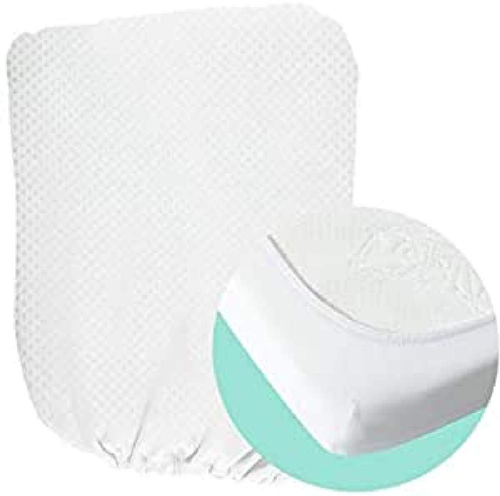 moKee Cot Bed Fitted Sheet, 120 cm Length x 60 cm Width, 3D Breathable