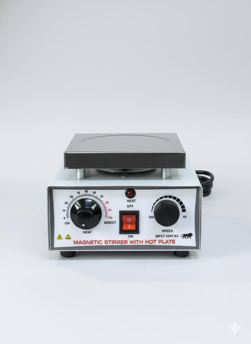 Laboratory Magnetic Stirrer with Hot Plate, 220V AC, Variable Speed Control, Temperature Display, 2L Capacity for path laboratory use and hospitals-image-12