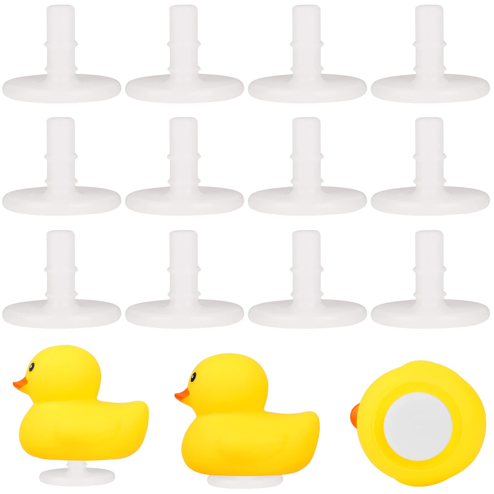 Sanchamy 12 Packs Rubber Duck Mount Jeep Duck Holder Plastic Duck Plug Holder for Jeep Dash Rubber Duck Holder for Display...