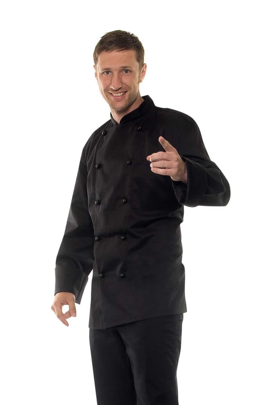 Karlowsky Chaqueta de cocinero Basic negra - talla L
