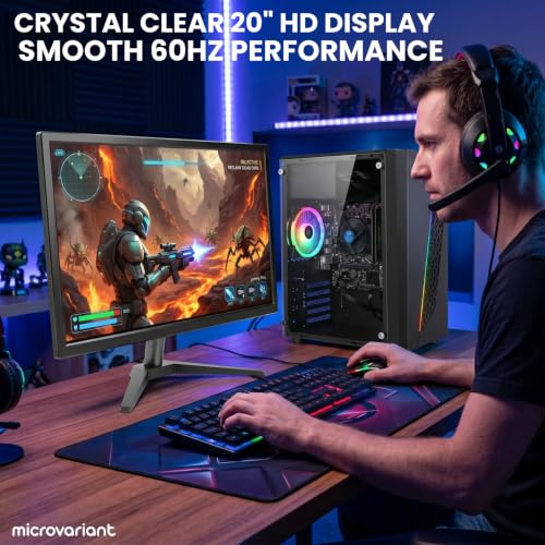 Image of Onyx AIO Desktop Computer Set | Core i5-4th Gen | 8GB RAM | 256GB SSD | 20 inch Monitor | RGB Keyboard-Mouse | Headphone | 5G WiFi + BT Dongle | HD Graphics | Windows 11 Pro