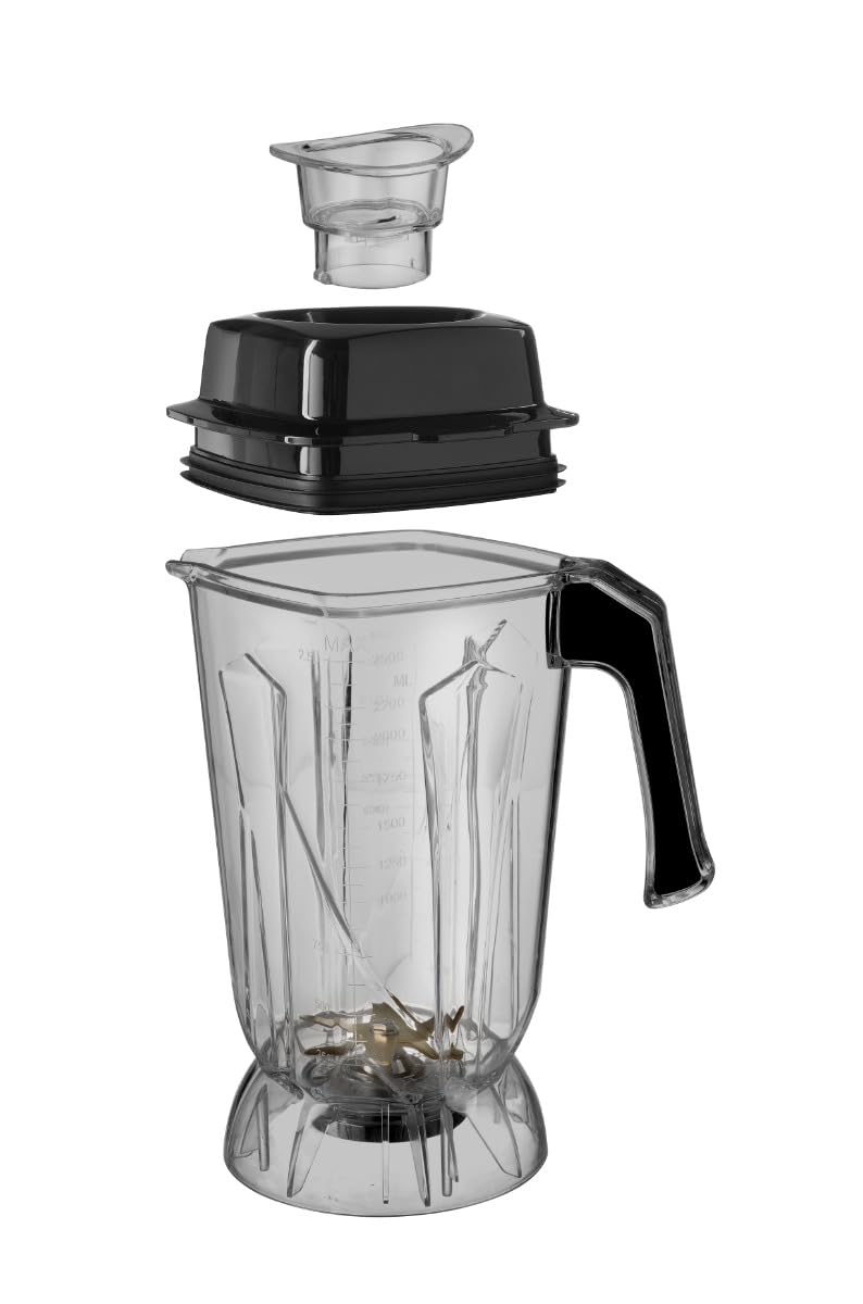 HENDI Blender ręczny bez BPA, z osłoną ochrony hałasu, odporny na temperaturę od -40°C do 90°C, desery smoothie, 252 x 258 x wys. 547 mm, Tritan, stal nierdzewna, ABS, PC