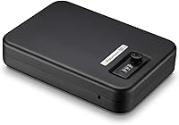 Vista 9 de Caja fuerte para pistolas, portátil, para viajar y llevar en el auto, color negro