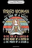 Composition Notebook: Virgo Woman The Soul Of A Witch Vintage Yoga Birthday Gift  Journal/Notebook Blank Lined Ruled 6x9 100 Pages