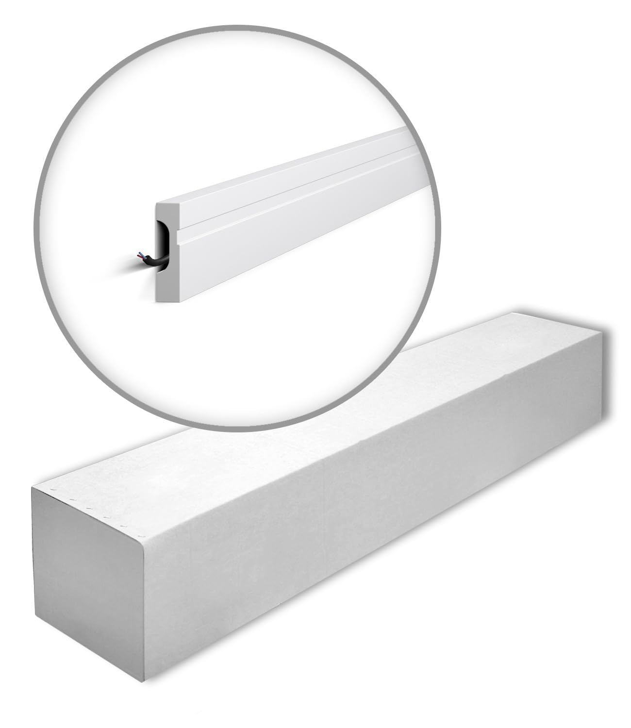 Plinthe FD7 WALLSTYL profilé de finition murale en polystyrène 70x15mm lot de 42m