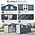 12x25 FT Metal Garage Shed, Outdoor Extra Large Storage Shed with Double Hinged Doors, 4 Windows, Heavy Duty Carport for Cars, Boats, Trucks and Equipment Storage, Gray