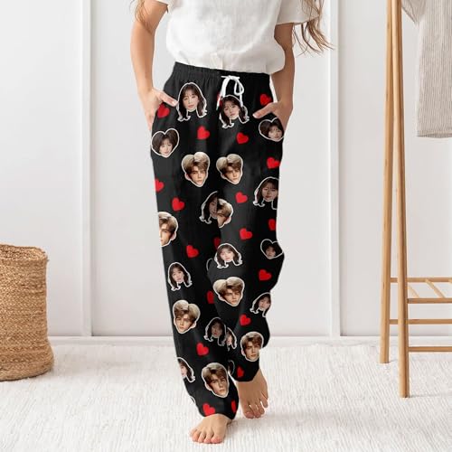 Custom Pajamas With Photo, Pajamas Pants For Men Women, Matching Pajamas For Couples, Valentine Pajamas3
