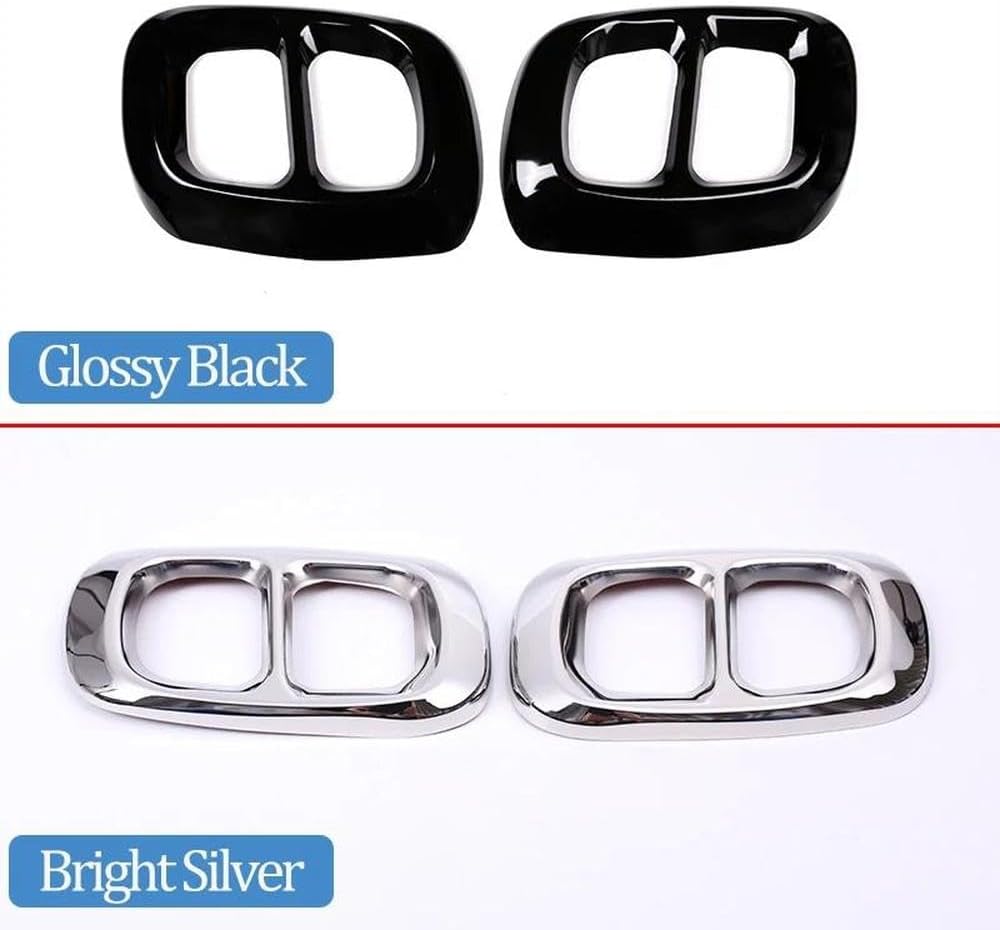 Spare Parts For Benz GLA GLB Class GLA200 220 260 2015-2019 Stainless Steel Dual Exhaust Pipe Trim Exhause Cover Car Accessories(Black)