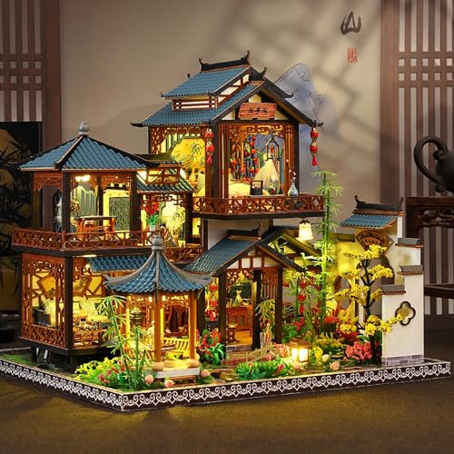 Kit de construction en bois Yayun Lanting, le cadeau puzzle 3D idéal - 2