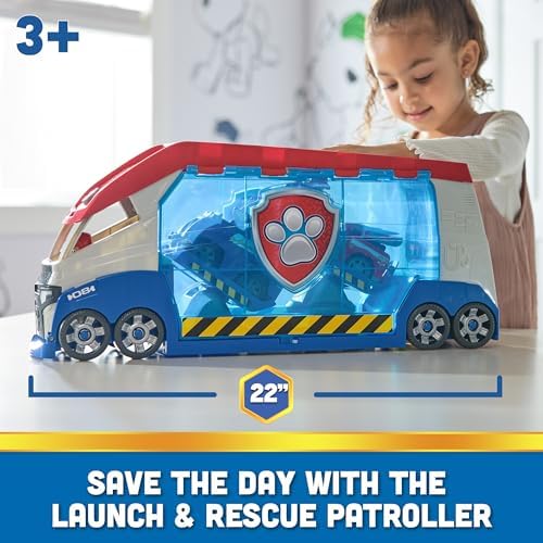 PAW PATROL Launch'n Rescue PAW Patroller takım aracı, Ryder figürü ve dahili 1 temel araç, 3 yaşından büyük çocuklar için uygun oyuncaklar - Görsel 3