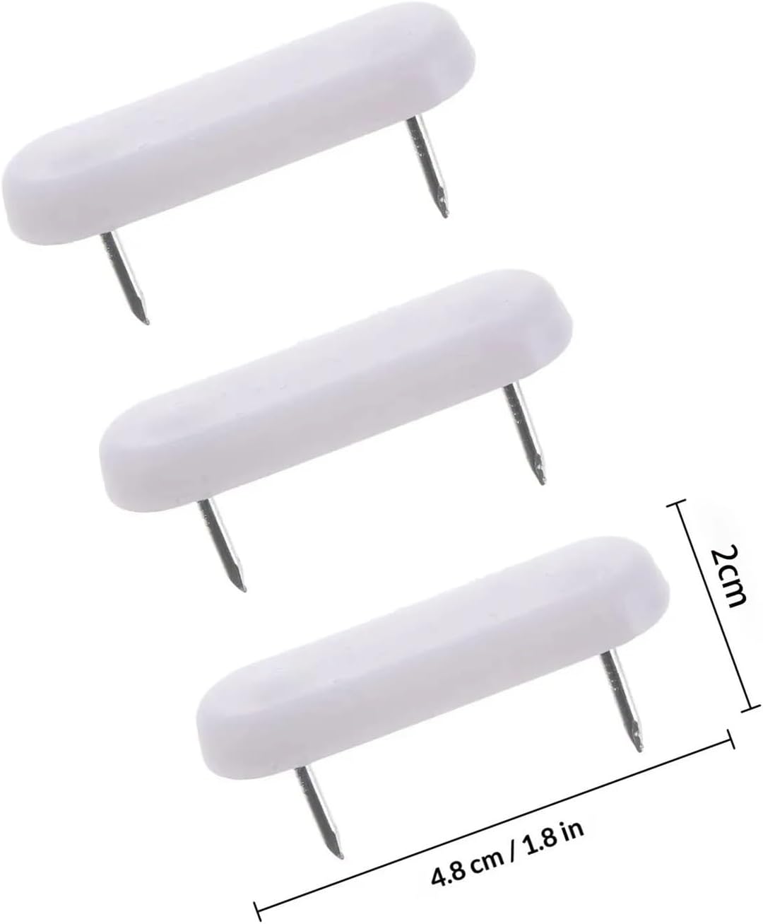Chair Leg Floor Protectors 80Pcs Chair Feet Pads Heavy Duty Furniture Leg Glides Non-Slip Protection for Wooden Floors Easy Install Double Pin Design