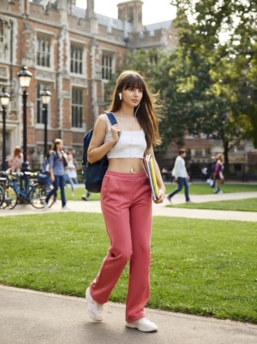 Image of 98 Degree North Women Flared Fleece Track Pants-GL1315-ALMOND