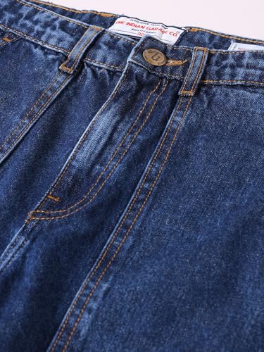 Image of The Indian Garage Co Men's Regular Tapered Fit Mid-Rise Cotton Jeans