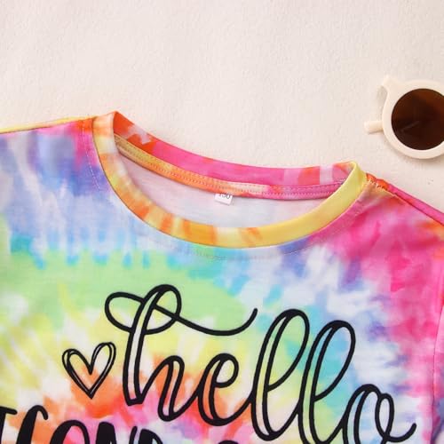Image of MODNTOGA Kid Girl Boy First Day of School Shirt Back to School T-Shirt Hello Kindergarten 1st 2nd 3rd Grade Graphic Tee Tops