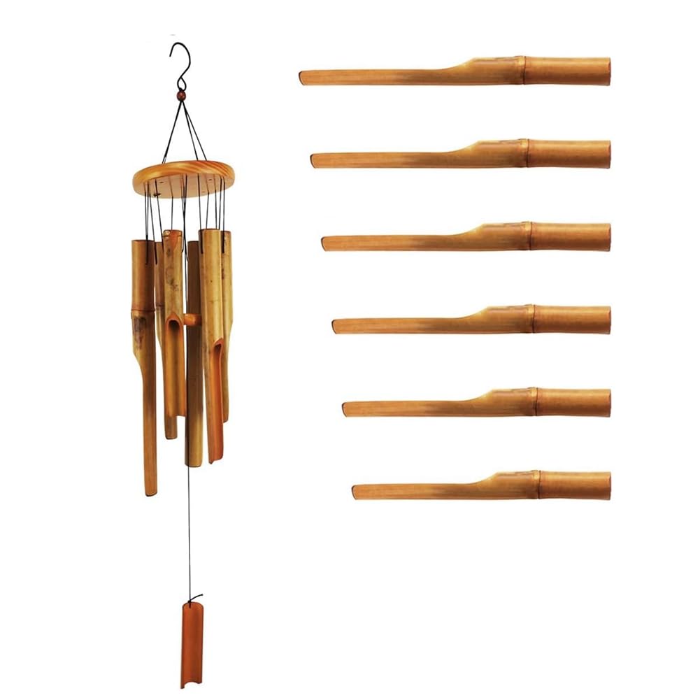 Tskcvy Bamboo Wind Chimes. 38 Inch Outdoor Indoor Hanging Decorative Wind Chimes. Has A Natural Soothing and Pleasant Sound - Image 2