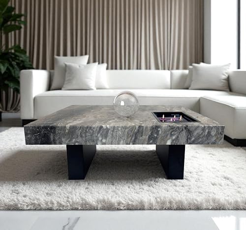Image of The Attic Lorient Coffee Table, Coffee Table for Living Room, Solid Wood Centre Table, Modern Centre Table