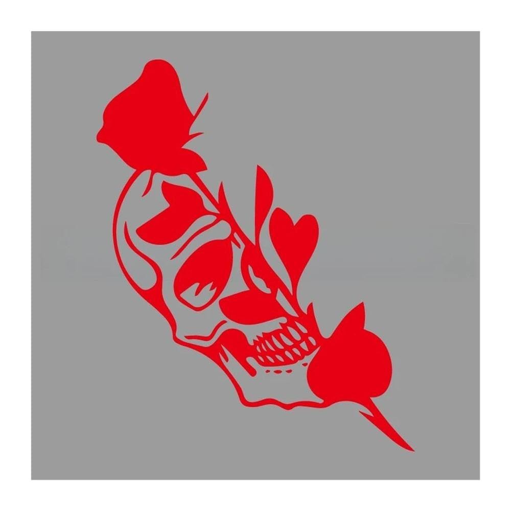 Car Decals Half Skull Rose Stickers Y for Car Trucks Motorcycles Laptops