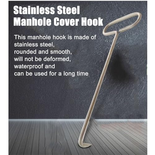 Extractor de tapalcantarilla IBOWZ de acero inoxidable con mango ovalado regulable 5