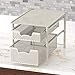 Simple Houseware Stackable 2 Tier Sliding Basket Organizer Drawer, White