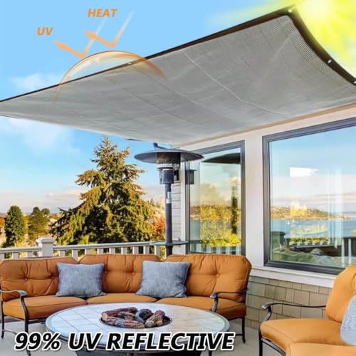 Bâche en maille robuste avec œillets pour ombrager votre terrasse