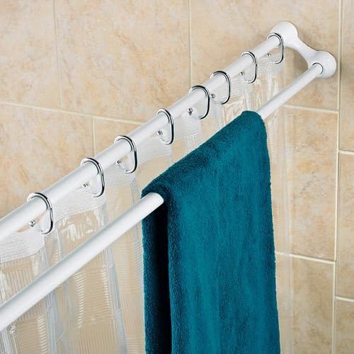 Duo Shower Curtain Rod & Towel Rack Home & Kitchen