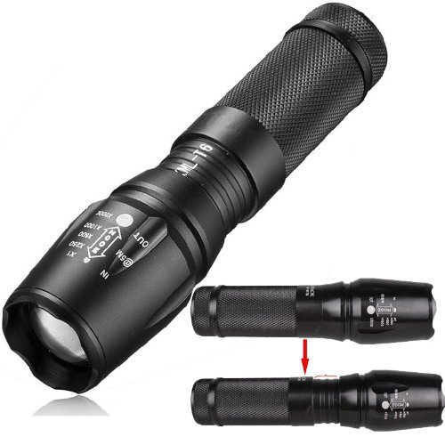 Bestsun Led Flashlight 2000 Lumens Super Bright Military Grade Tactical Flashlights With 5 Modes , Ultra Bright Adjustable Focus Zoom Handheld Flashlight Lamp For Outdoor Sports #TOP3